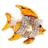 Max Cartoon Fish Brooch Pin Badge Novelty Bridal Wedding Jewelry Scarf Clips Yellow