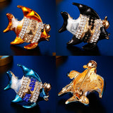 Max Cartoon Fish Brooch Pin Badge Novelty Bridal Wedding Jewelry Scarf Clips Yellow