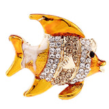 Max Cartoon Fish Brooch Pin Badge Novelty Bridal Wedding Jewelry Scarf Clips Yellow