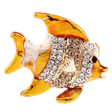 Max Cartoon Fish Brooch Pin Badge Novelty Bridal Wedding Jewelry Scarf Clips Yellow