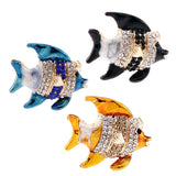 Max Cartoon Fish Brooch Pin Badge Novelty Bridal Wedding Jewelry Scarf Clips Yellow