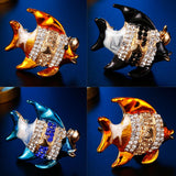 Max Cartoon Fish Brooch Pin Badge Novelty Bridal Wedding Jewelry Scarf Clips Yellow