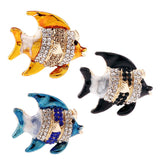 Max Cartoon Fish Brooch Pin Badge Novelty Bridal Wedding Jewelry Scarf Clips Yellow