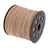 Max 98 Yards 2.7mm Faux Suede Cord String Lace Beading Thread Khaki