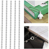 Max 10pcs 2.4mm Stainless Steel Silver Bead Chain Ball Chain Necklace 30cm