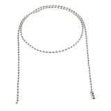 Max 10pcs 2.4mm Stainless Steel Silver Bead Chain Ball Chain Necklace 30cm