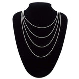 Max 10pcs 2.4mm Stainless Steel Silver Bead Chain Ball Chain Necklace 30cm