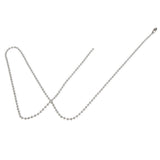Max 10pcs 2.4mm Stainless Steel Silver Bead Chain Ball Chain Necklace 30cm