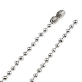 Max 10pcs 2.4mm Stainless Steel Silver Bead Chain Ball Chain Necklace 30cm