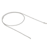 Max 10pcs 2.4mm Stainless Steel Silver Bead Chain Ball Chain Necklace 30cm