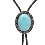 Max Vintage Western Cowboy Mens Bolo Tie Pendant Necklace Jewelry Turquoise