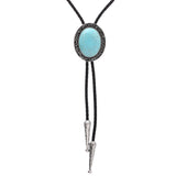 Max Vintage Western Cowboy Mens Bolo Tie Pendant Necklace Jewelry Turquoise