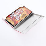 Max Business Name Card Holder Luxury PU Leather&Stainless Steel Card Case Red
