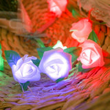 Maxbell 20led Battery LED Rose Christmas Lights Holiday String Lights Colorful
