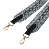 Maxbell Wide Long Purse Strap Shoulder Bag Belt Handbag DIY Accessory Snake print