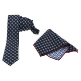 Max Men's Jacquard Tie Necktie Hanky Handkerchief Set Wedding Business Neckwear 7