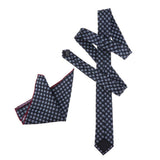Max Men's Jacquard Tie Necktie Hanky Handkerchief Set Wedding Business Neckwear 7
