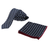 Max Men's Jacquard Tie Necktie Hanky Handkerchief Set Wedding Business Neckwear 7