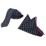 Max Men's Jacquard Tie Necktie Hanky Handkerchief Set Wedding Business Neckwear 7