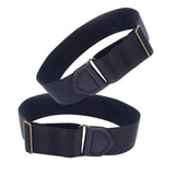 Adjustable Anti Slip Elastic Shirt Sleeves Holder Armband Garter Band Black