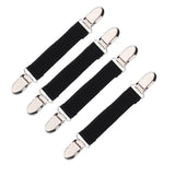 Stainless Steel Mitten Clip Elastic Glove Clips for Kids Toddler Black