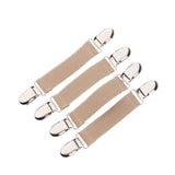 Stainless Steel Mitten Clip Elastic Glove Clips for Kids Toddler Beige