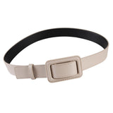 Max Womens Chic Waistband Wide Cinch Belt with Fashion Metal Square Buckle Beige