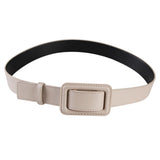 Max Womens Chic Waistband Wide Cinch Belt with Fashion Metal Square Buckle Beige