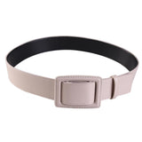 Max Womens Chic Waistband Wide Cinch Belt with Fashion Metal Square Buckle Beige