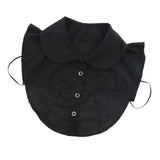 Fake Collar False Faux Doll Collar Detachable Half Shirt Black round collar