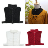 Max Lady Lace Chiffon Fake False Collar Detachable Half Shirt Dicky Collar Black