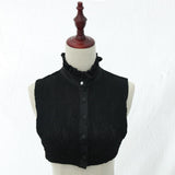 Max Lady Lace Chiffon Fake False Collar Detachable Half Shirt Dicky Collar Black