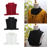 Max Lady Lace Chiffon Fake False Collar Detachable Half Shirt Dicky Collar Black