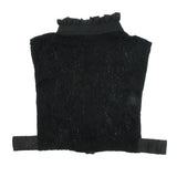 Max Lady Lace Chiffon Fake False Collar Detachable Half Shirt Dicky Collar Black