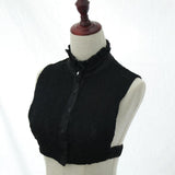 Max Lady Lace Chiffon Fake False Collar Detachable Half Shirt Dicky Collar Black