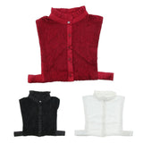 Max Lady Lace Chiffon Fake False Collar Detachable Half Shirt Dicky Collar Black