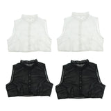 Detachable Dickey Collar Blouse Half Shirts False Collar Peter Pan M White