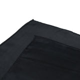 Max Satin Silk Feel Formal Square Neck Scarf Head Hair Scarf Wrap Handkerchief Black