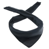 Max Satin Silk Feel Formal Square Neck Scarf Head Hair Scarf Wrap Handkerchief Black