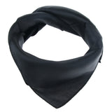 Max Satin Silk Feel Formal Square Neck Scarf Head Hair Scarf Wrap Handkerchief Black