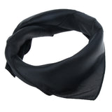 Max Satin Silk Feel Formal Square Neck Scarf Head Hair Scarf Wrap Handkerchief Black