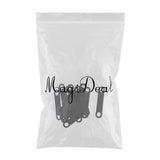 Max 20Pack Non-Slip Black Rubber Clothes Hanger Grips Clothing Hanger Strips L