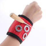 Max Magnetic Wristband Nail Screw Holder Tool Storage Drill Belt Red