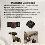 Max Magnetic Wristband Nail Screw Holder Tool Storage Drill Belt Red