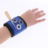 Max Magnetic Wristband Nail Screw Holder Tool Storage Drill Belt Blue