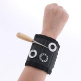 Max Magnetic Wristband Nail Screw Holder Tool Storage Drill Belt Black-Yellow