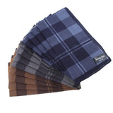 12 Pieces Vintage Men Plaid Cotton Pocket Handkerchief Pocket Square Hanky