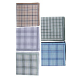 5 PACKS Men's Handkerchiefs 100 % Cotton Premium Pocket Square Hankies Gift