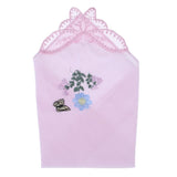 Max Women Ladies Cotton Floral Embroidery Handkerchiefs Lace Hankie Set of 5