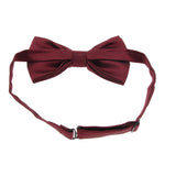 Adjustable Concealed Tuxedo Bow Tie Wedding Party Necktie Purplish Red